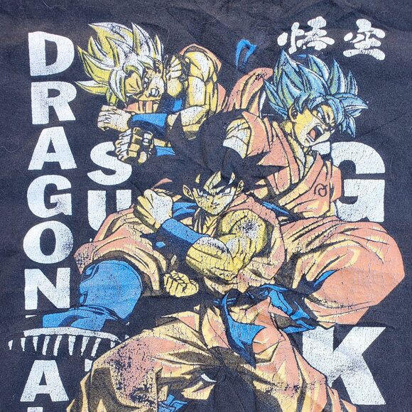 Vintage Dragon Ball Z Goku Super Saiyan Black Tee - Size S - Picture 3 of 8